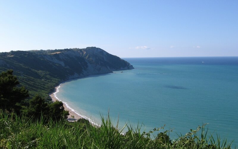 coastal cliff and turquoise sea