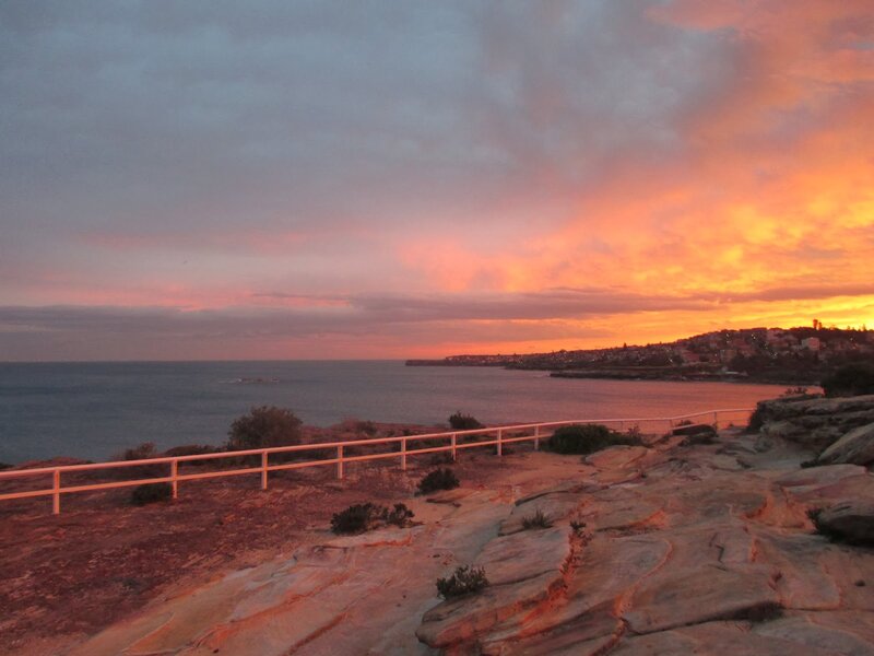 Coastal Cliff at Sunset — Orange, Dramatic