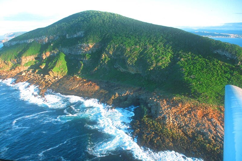 coastal cliff from aircraft