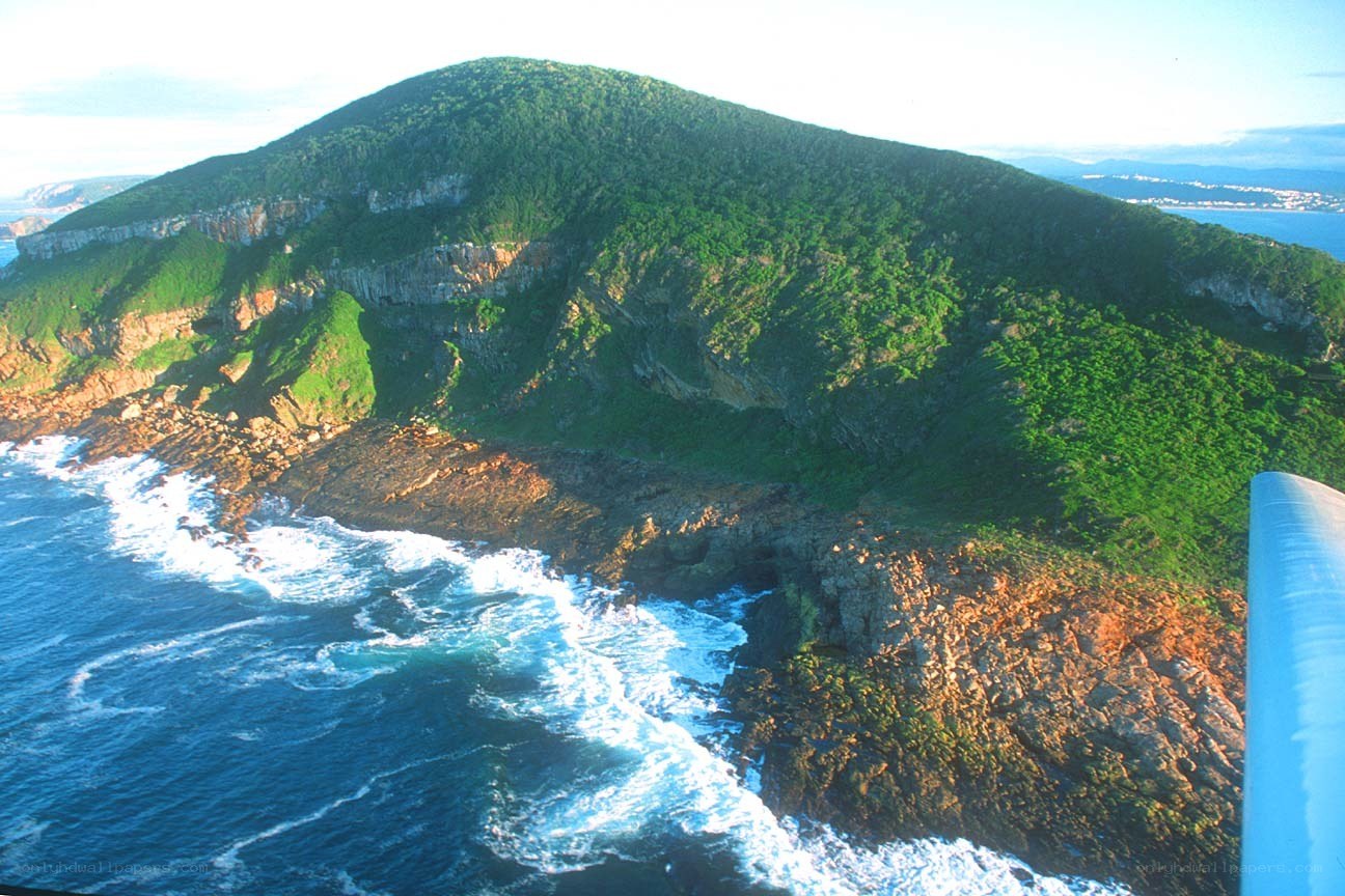 coastal cliff from aircraft