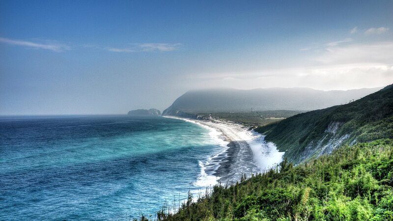 Coastal Cliff Landscape — Blue, Serene, Afternoon, Photograph, Ocean, Beach