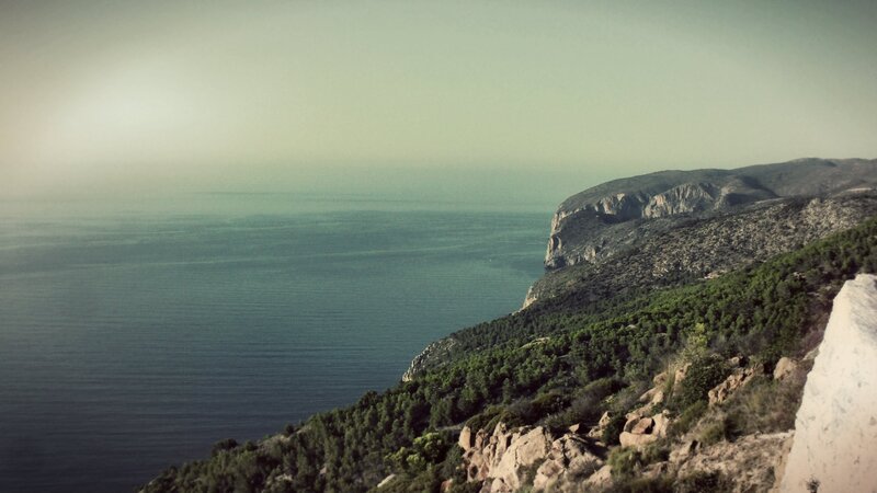 Coastal Cliff Overlooking Sea — Green