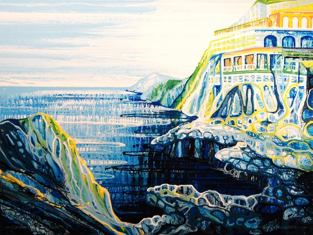 Coastal Cliff Painting