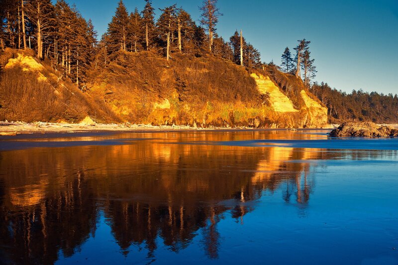 Coastal Cliff Reflection