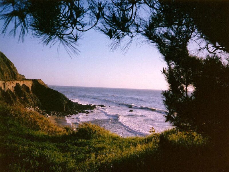 Coastal Cliff View — Blue