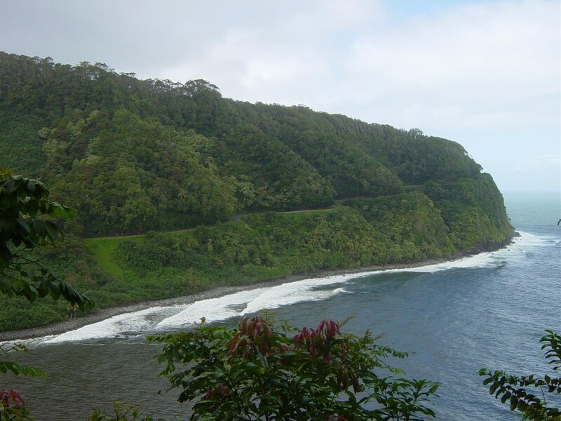 Coastal Cliff with Ocean — Green