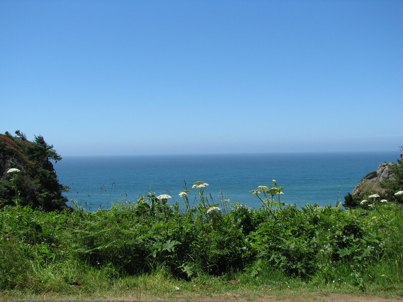 Coastal Cliff with Ocean View — Blue