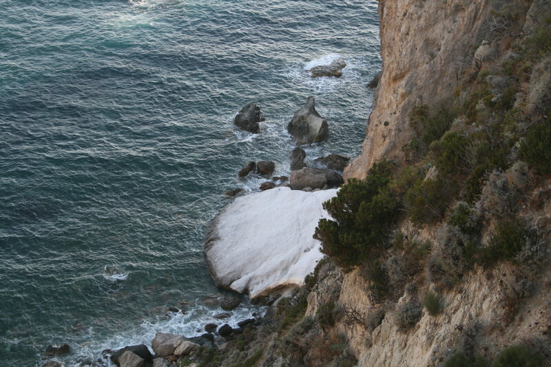 Coastal Cliff with Sea — Blue