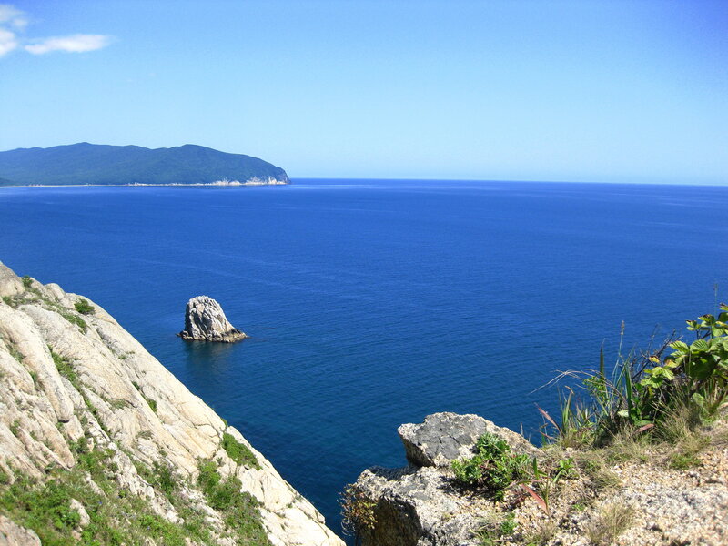 Coastal cliff with sea view