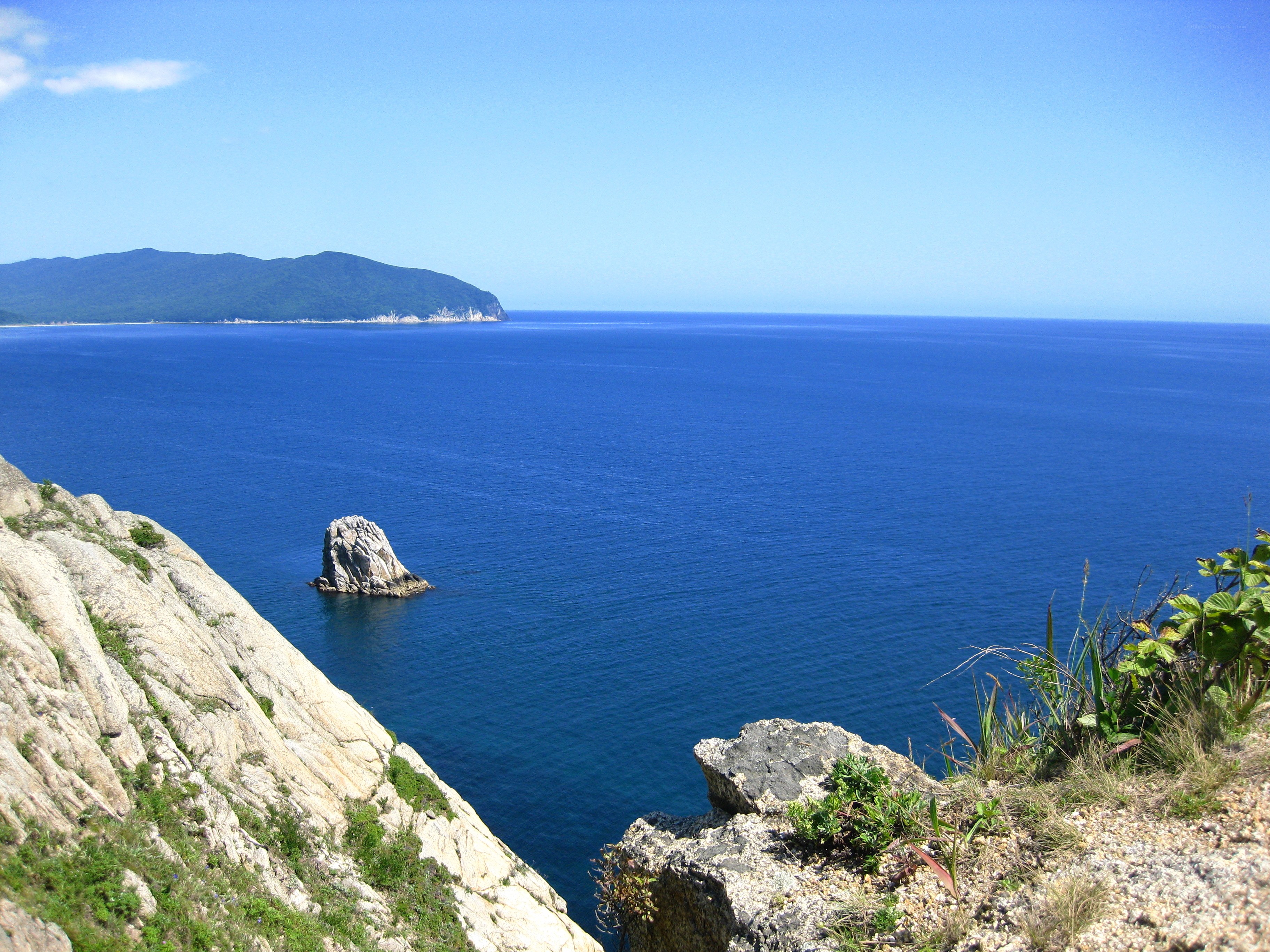 Coastal cliff with sea view