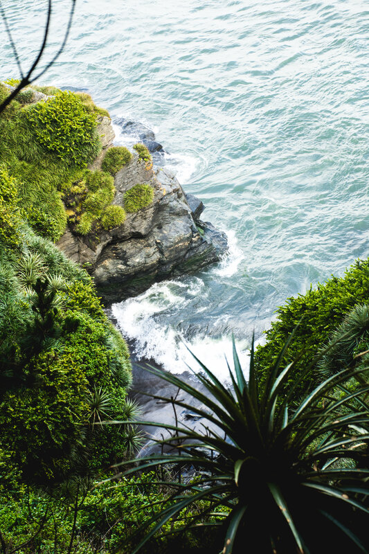 Coastal Cliff with Waves — Green