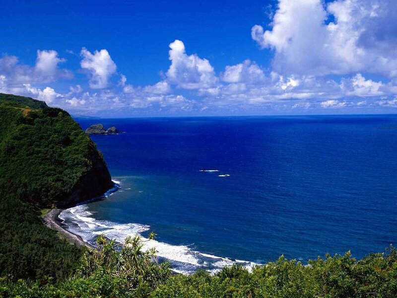 coastal cliffs and blue ocean