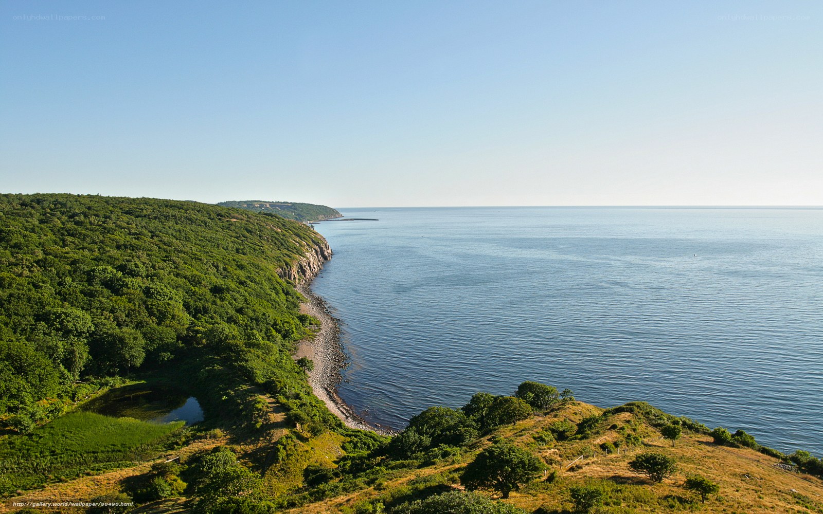 coastal cliffs and calm sea