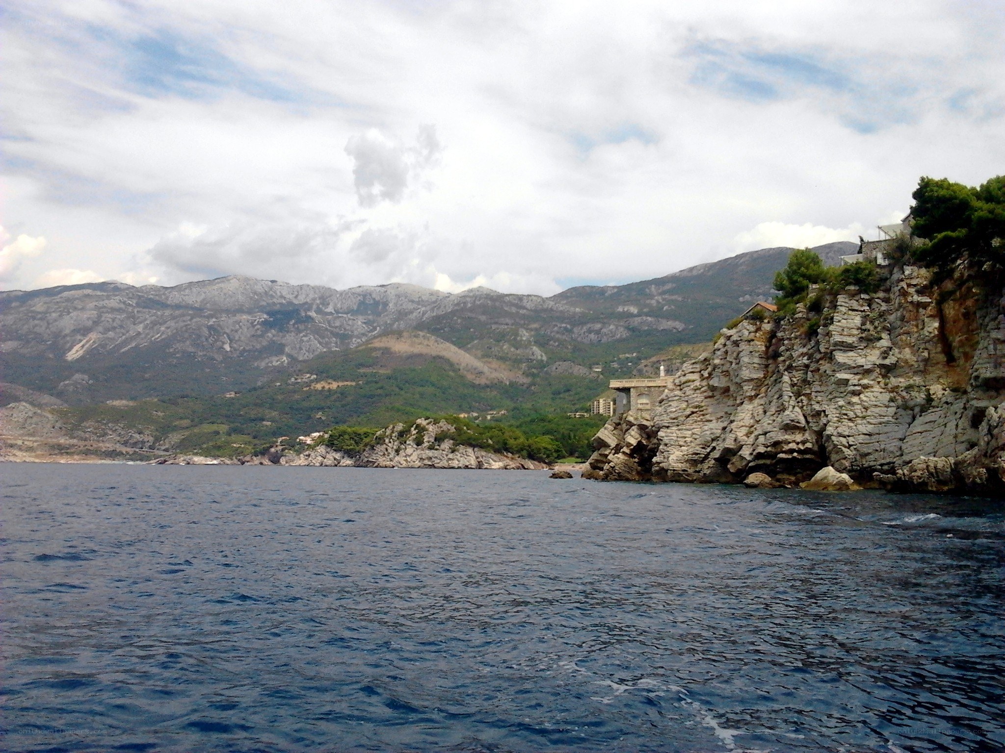 coastal cliffs and mountains