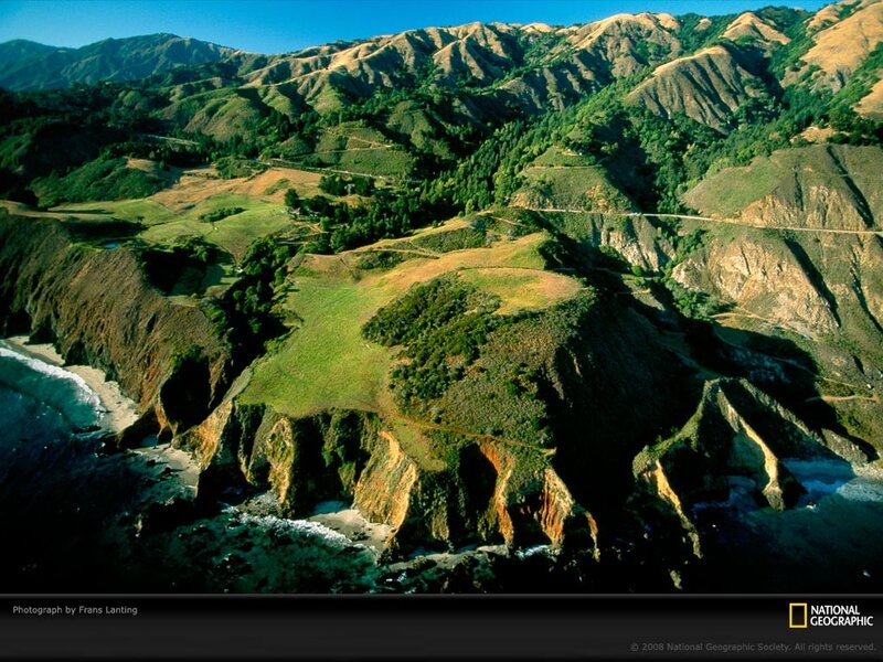 coastal cliffs and mountains