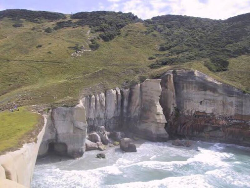 Coastal Cliffs and Ocean — Green, Dramatic