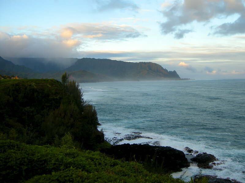 Coastal Cliffs and Ocean — Green, Serene