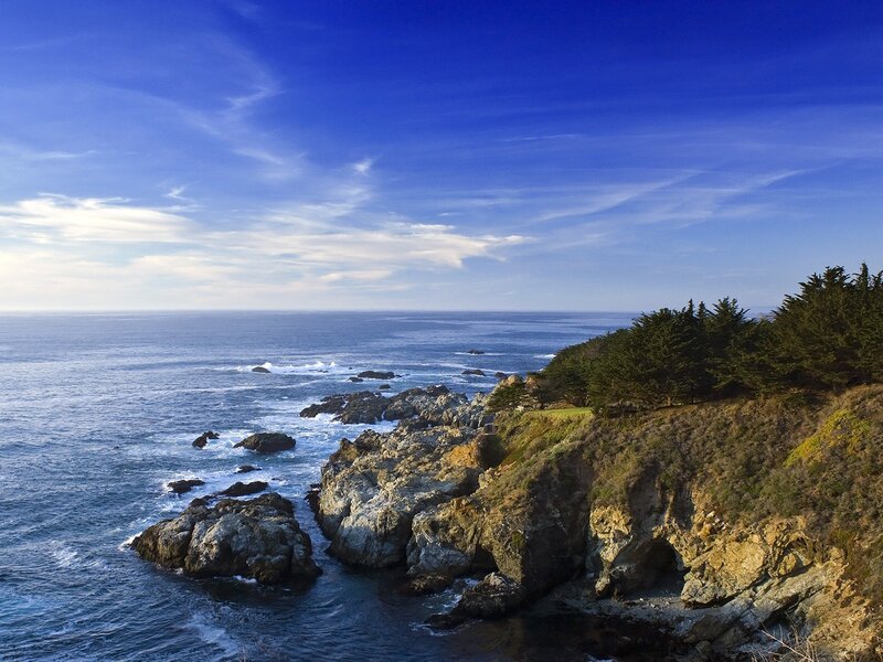 Coastal Cliffs and Ocean — Photograph