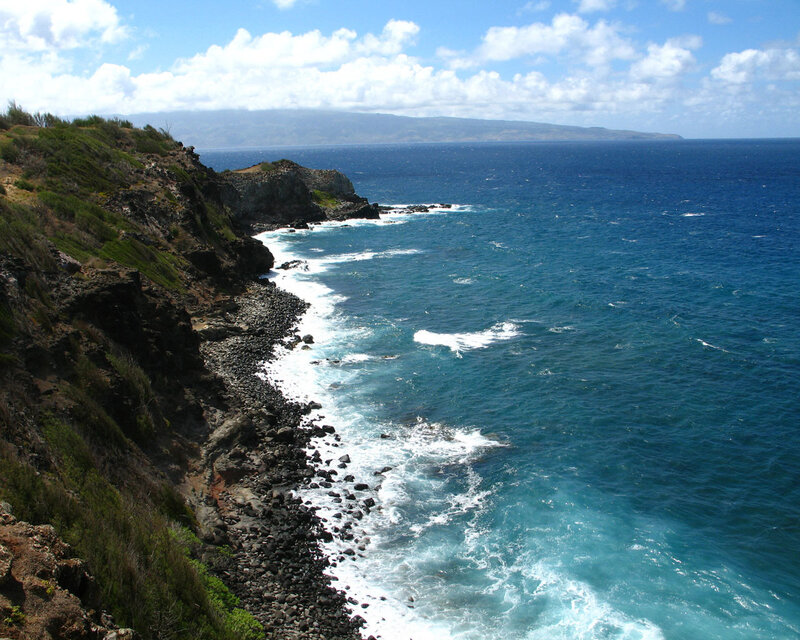 Coastal Cliffs and Ocean — Sky