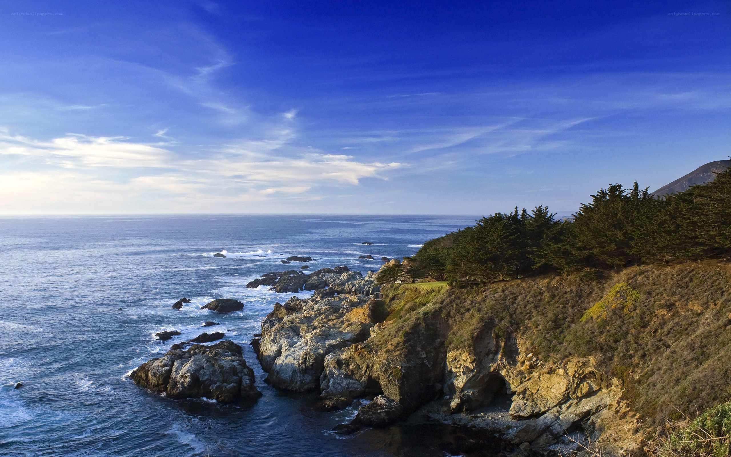 coastal cliffs and ocean view
