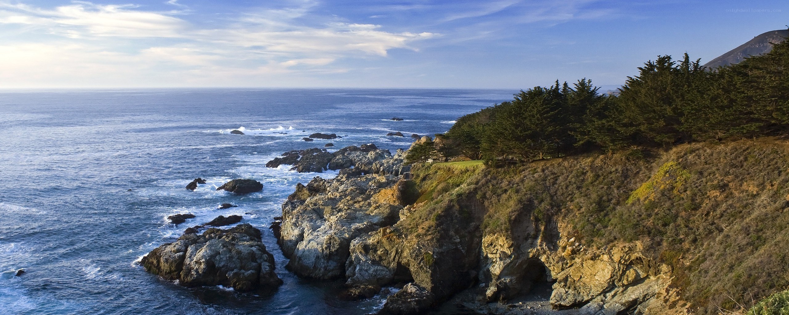 coastal cliffs and ocean view