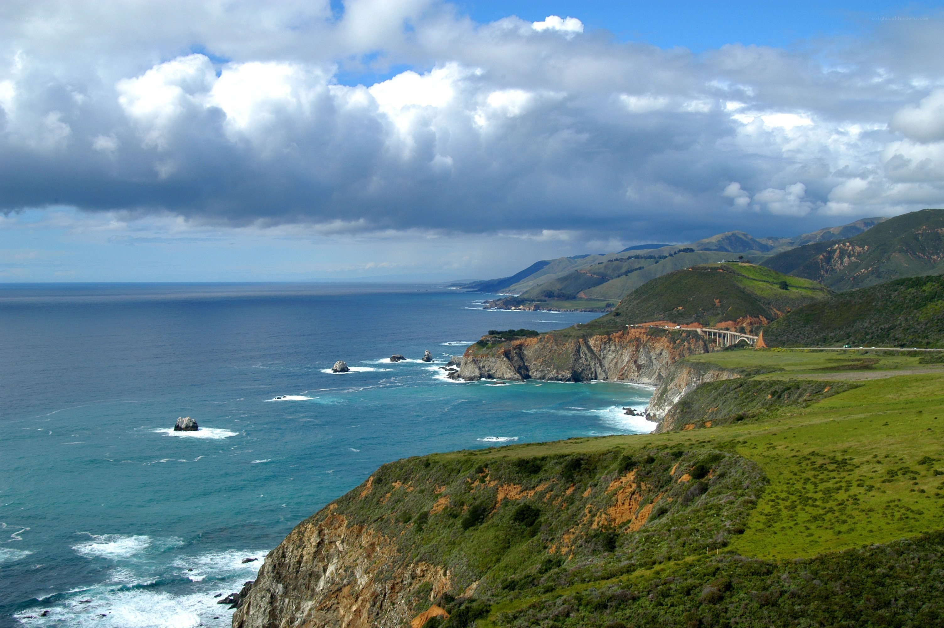 coastal cliffs and ocean view