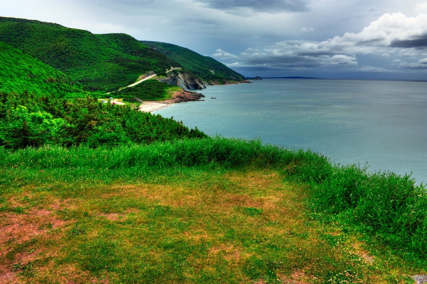 coastal cliffs and ocean view