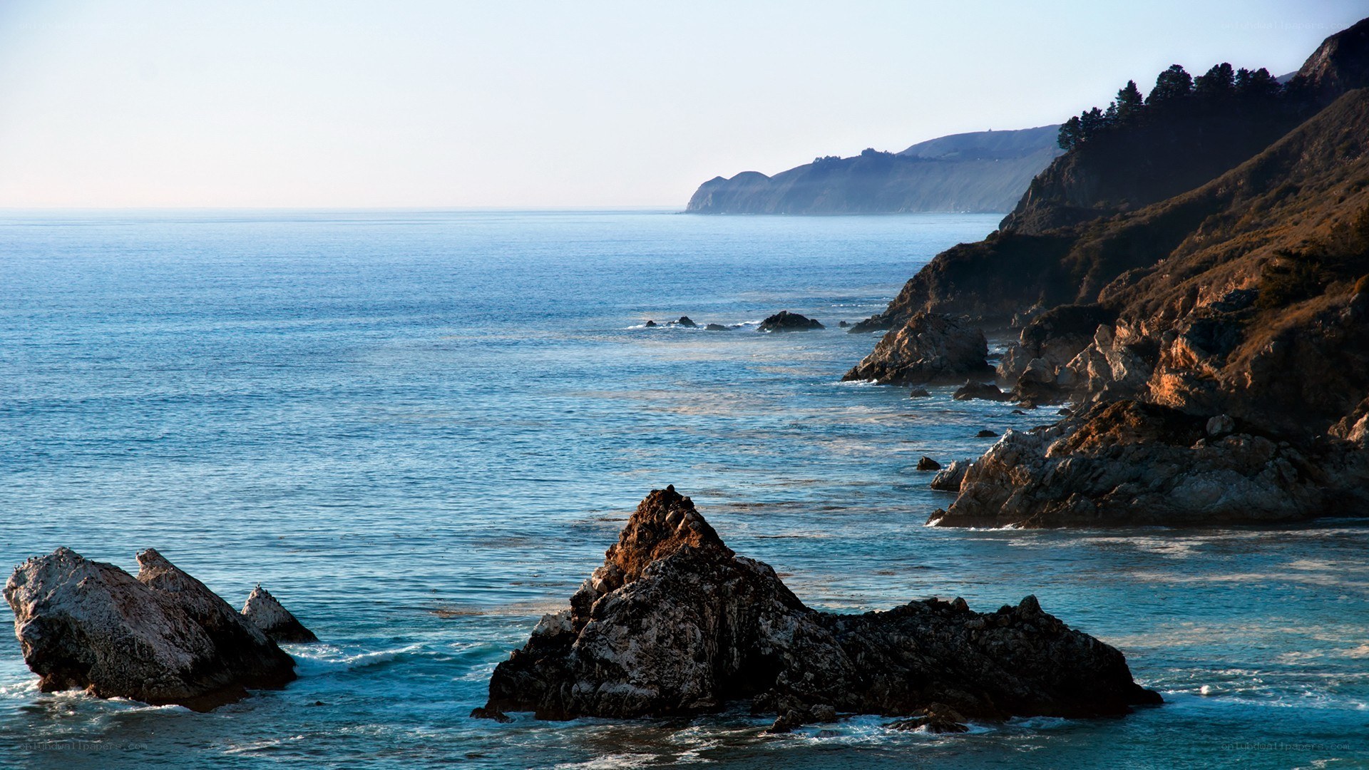 coastal cliffs and ocean view