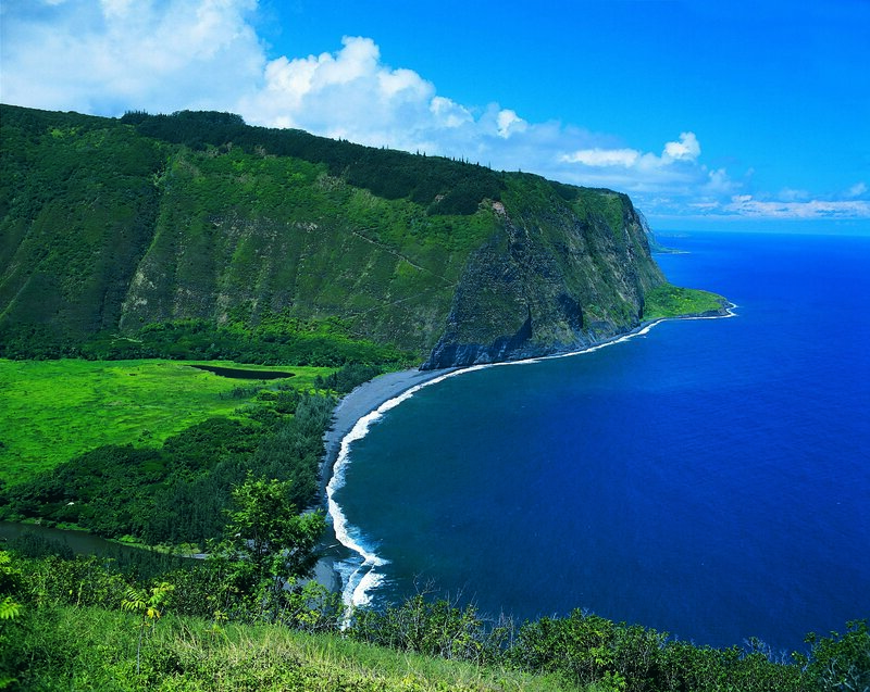 Coastal cliffs and ocean view