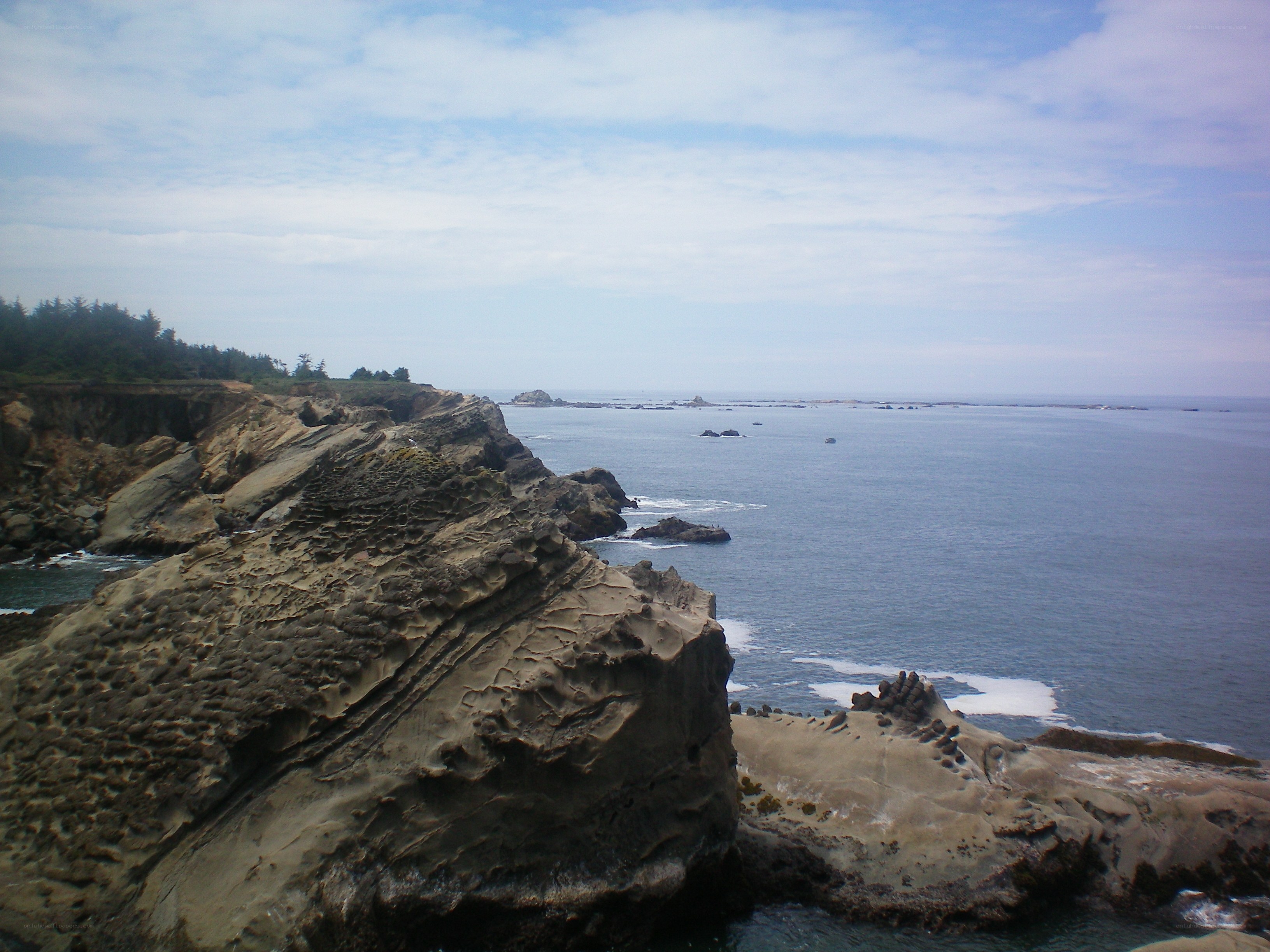 coastal cliffs and ocean view