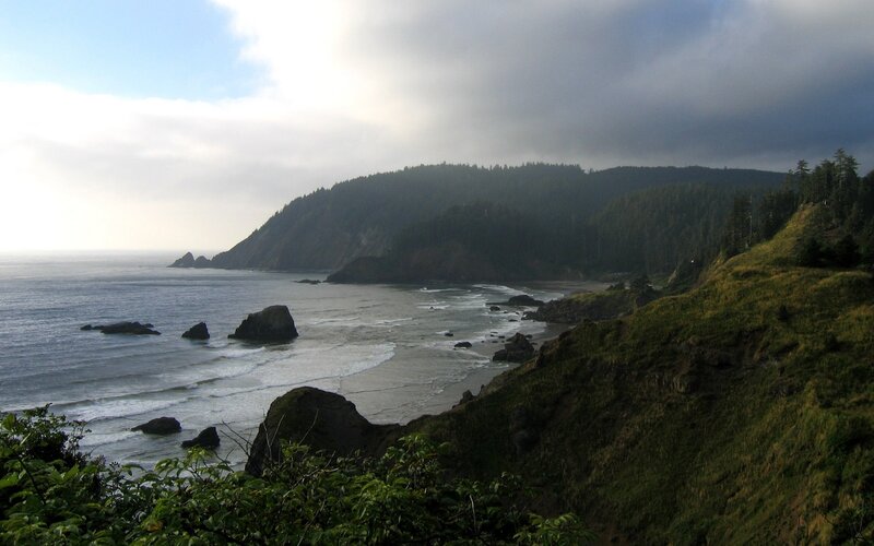 coastal cliffs and ocean view