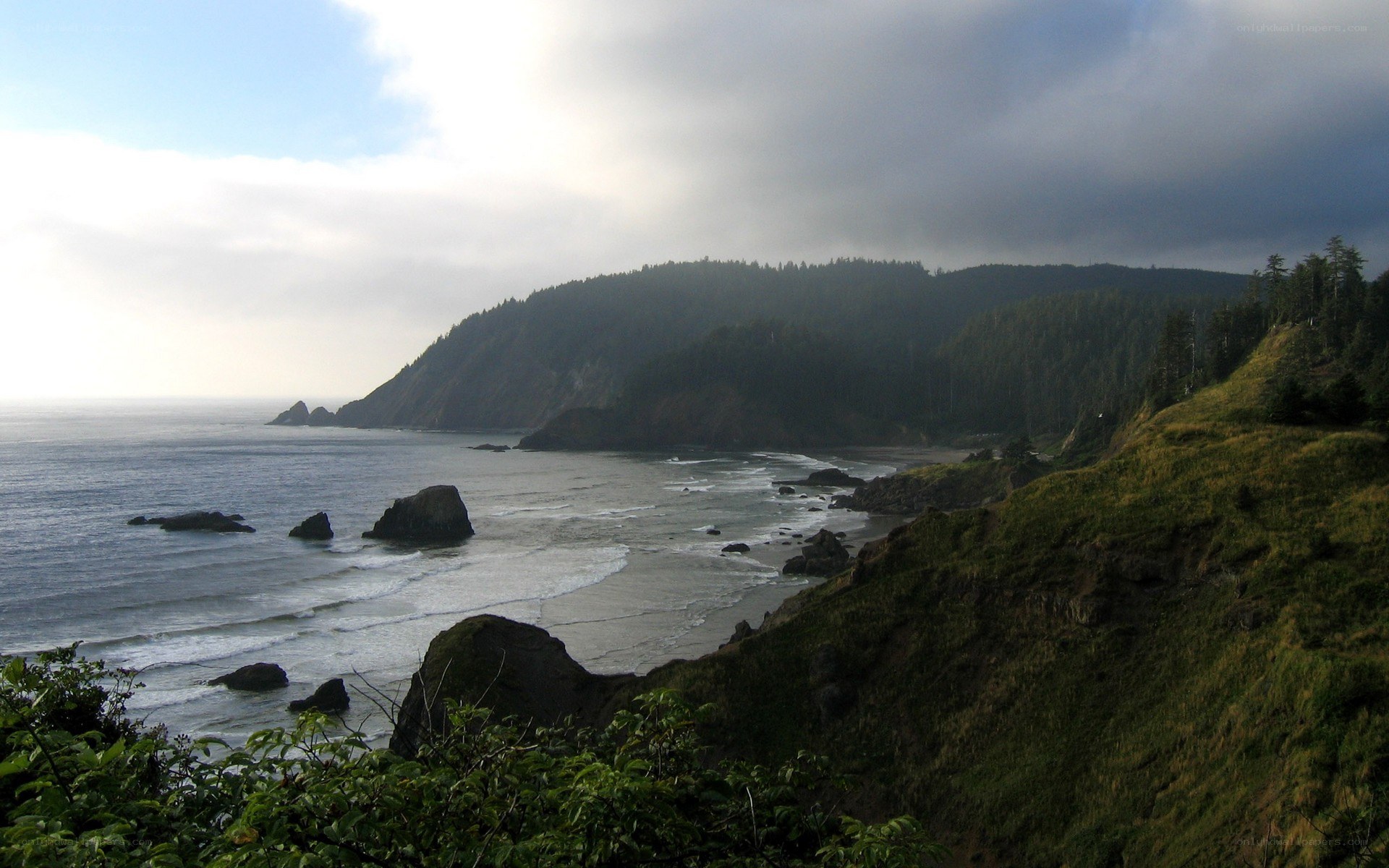 coastal cliffs and ocean view
