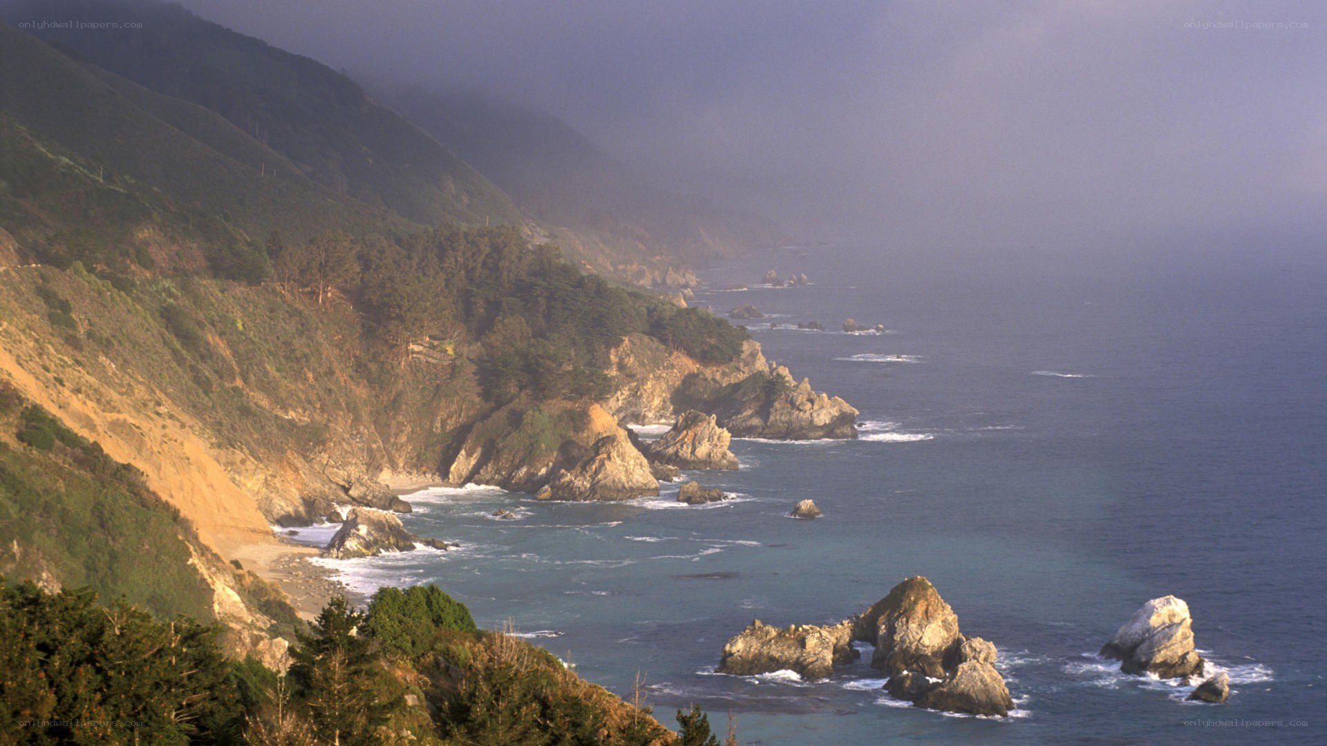 coastal cliffs and ocean view