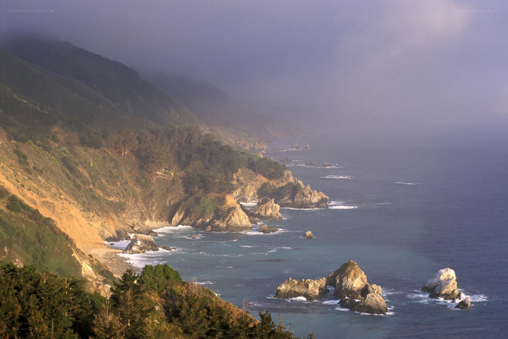 coastal cliffs and ocean view