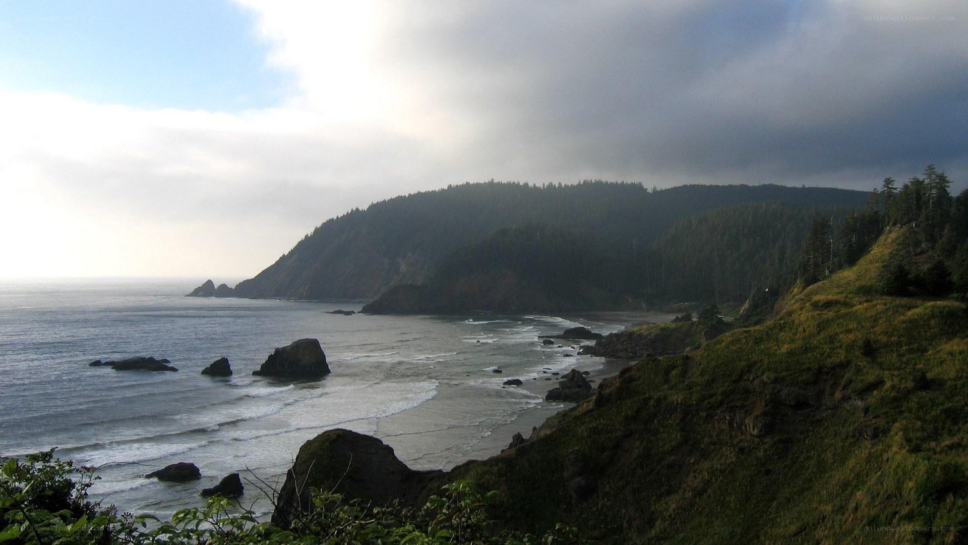coastal cliffs and ocean view
