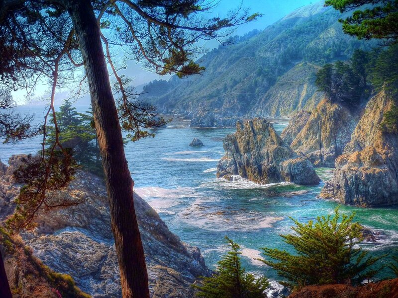 coastal cliffs and ocean view