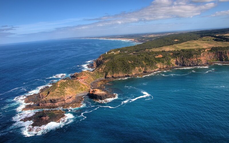 coastal cliffs and ocean view
