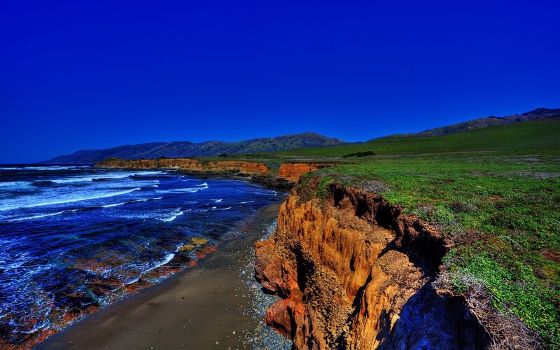 coastal cliffs and ocean waves