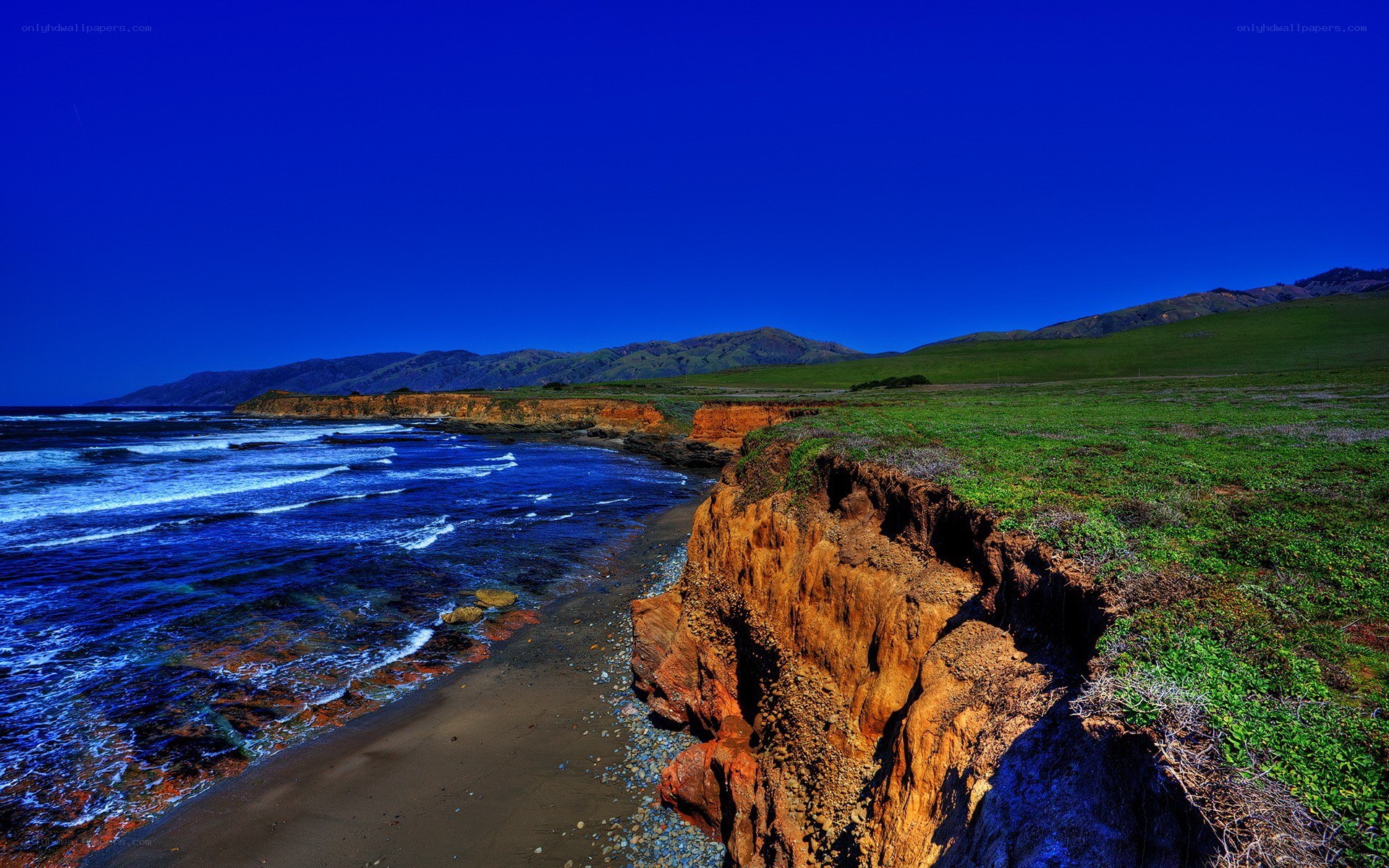 coastal cliffs and ocean waves