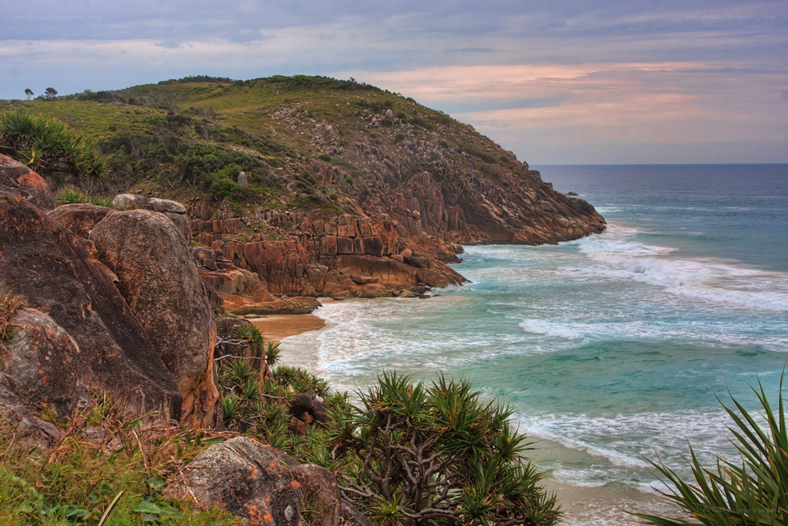 coastal cliffs and ocean waves