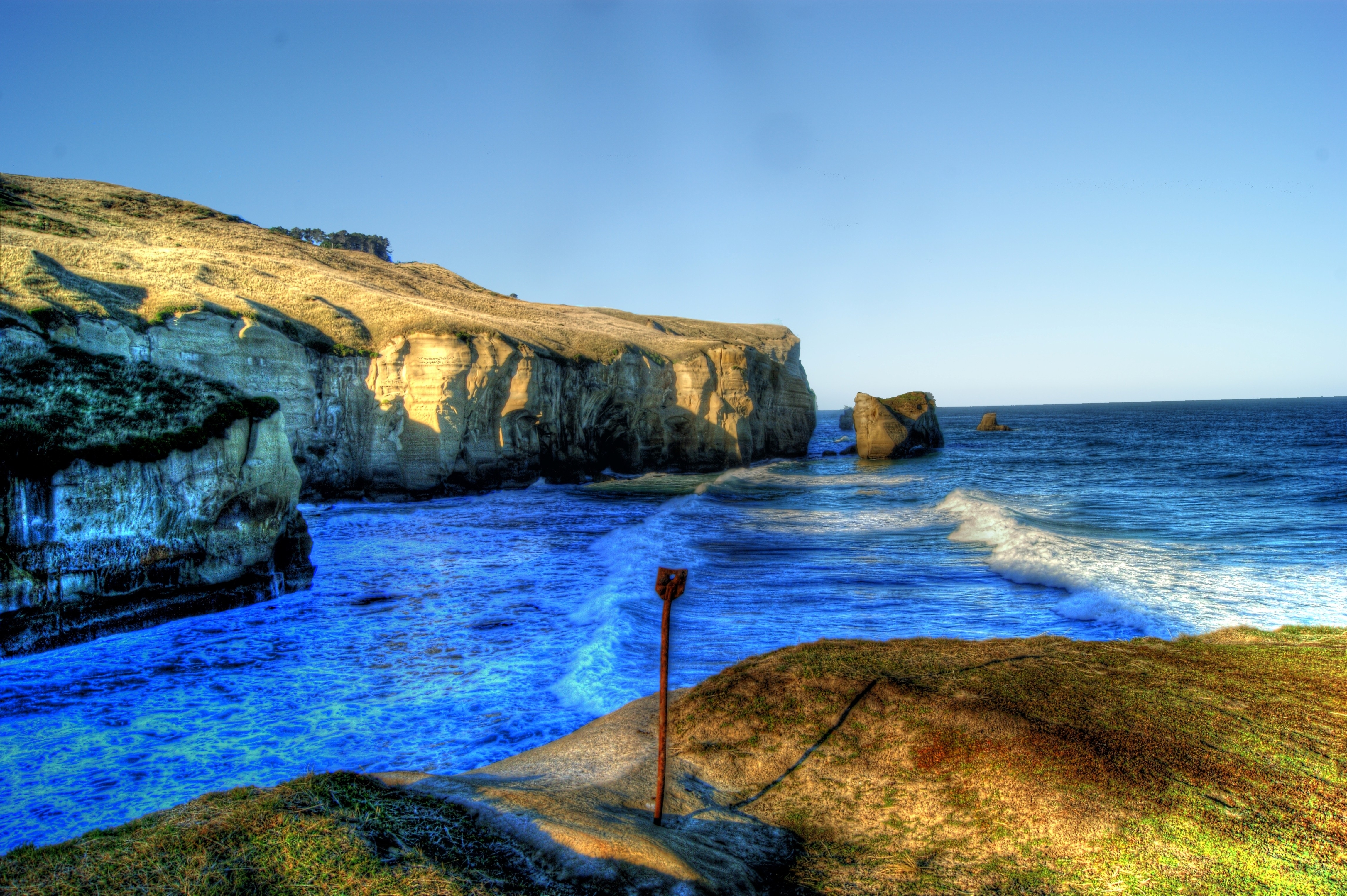 coastal cliffs and ocean waves