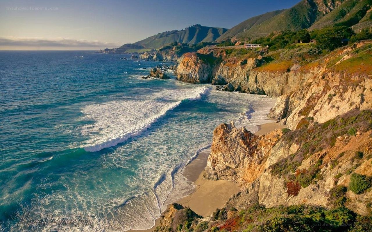 coastal cliffs and ocean waves