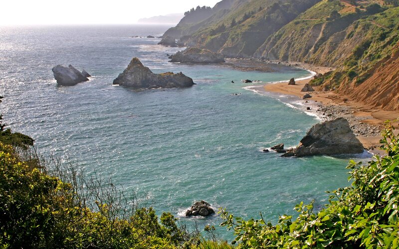 coastal cliffs and rocky cove