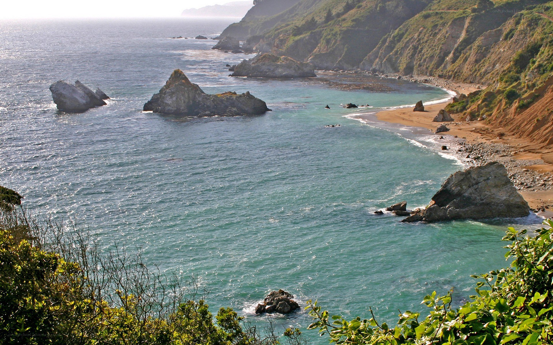 coastal cliffs and rocky cove