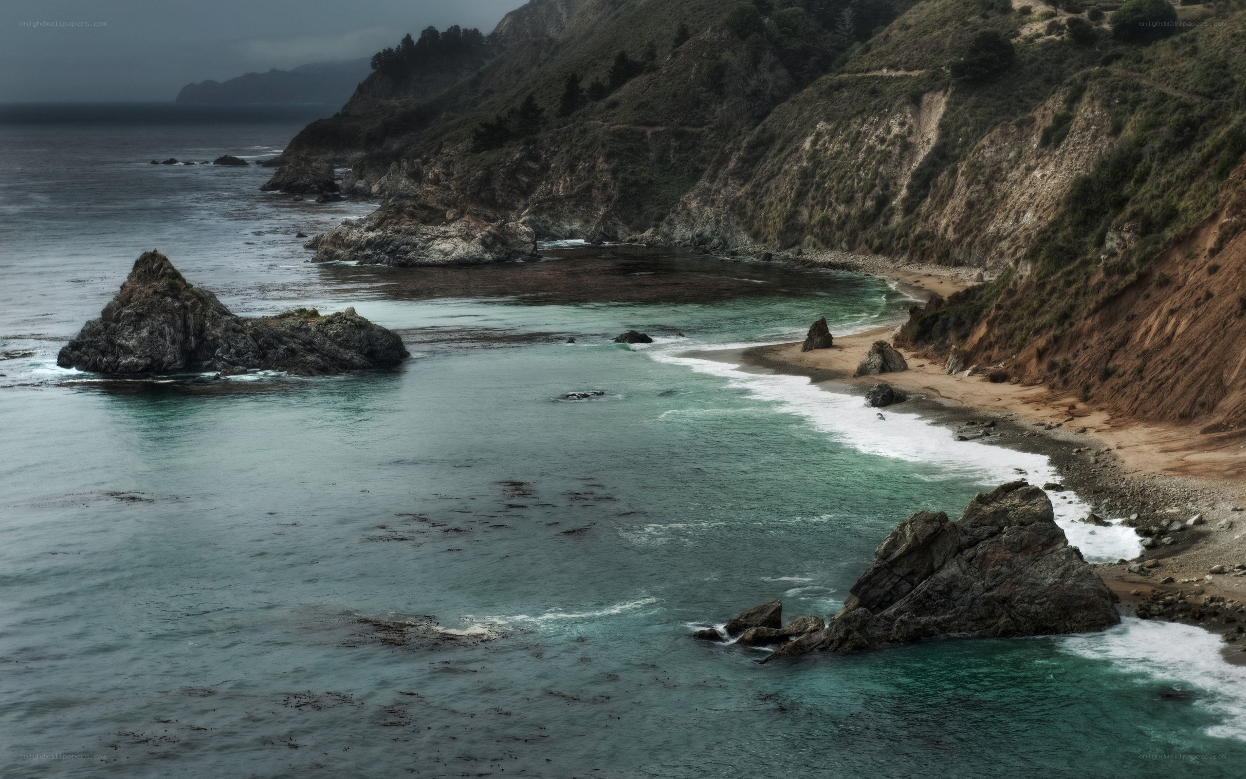 coastal cliffs and rocky cove