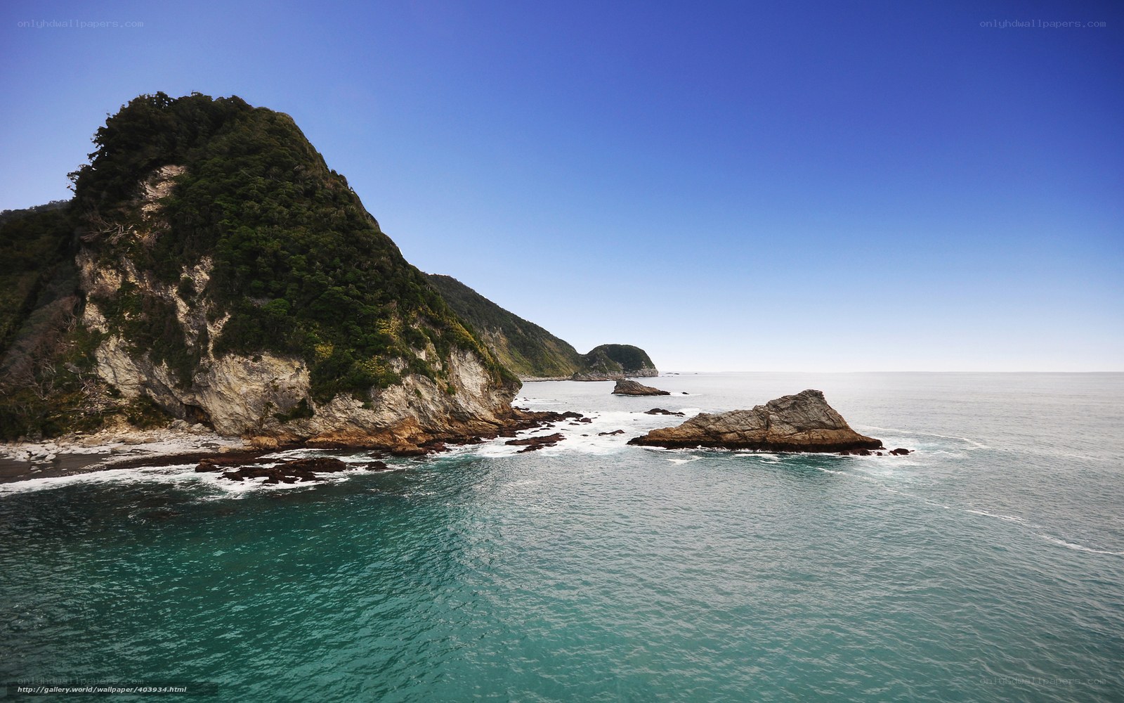coastal cliffs and rocky islets