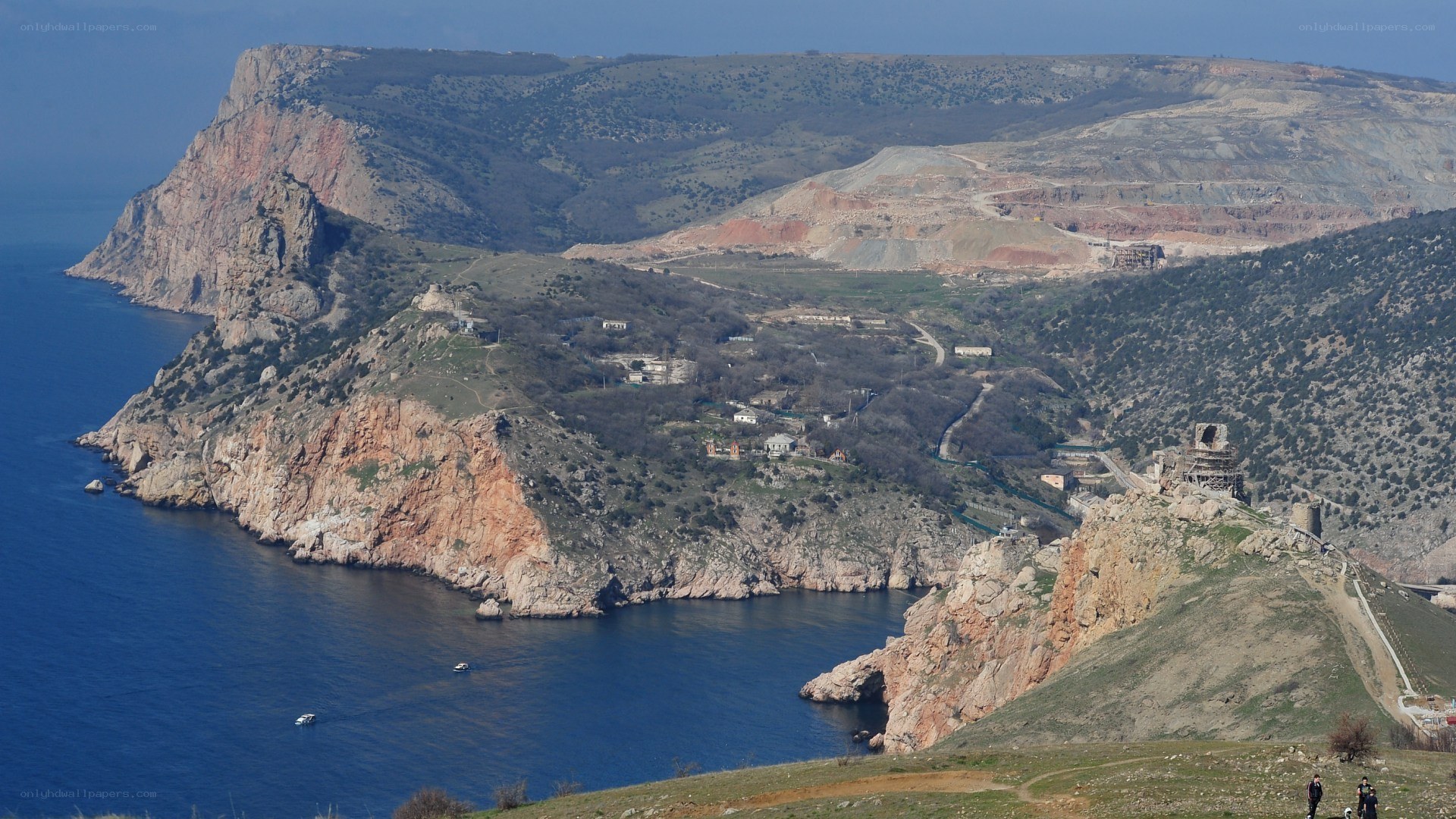 coastal cliffs and rocky peninsula