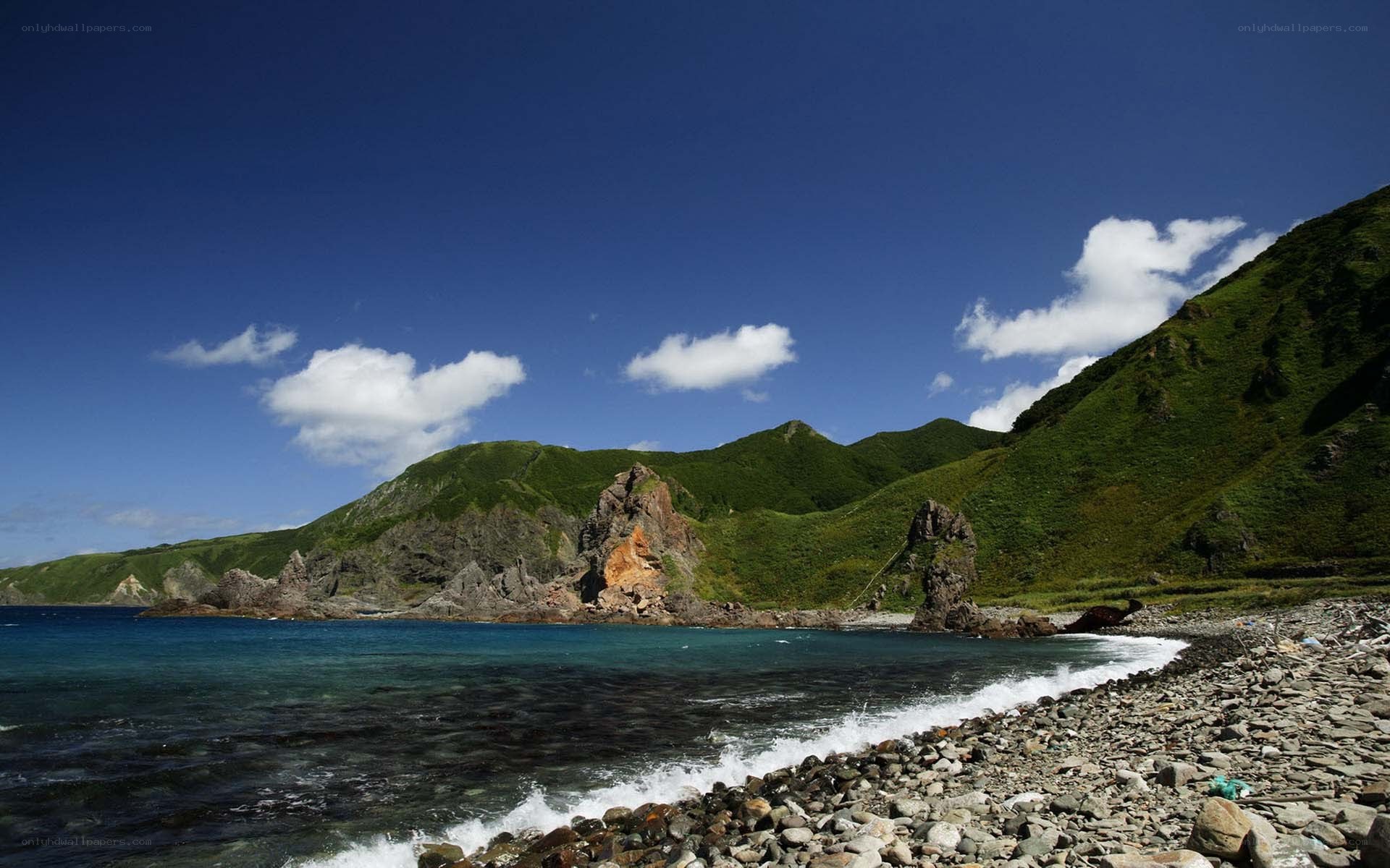 coastal cliffs and rocky shore
