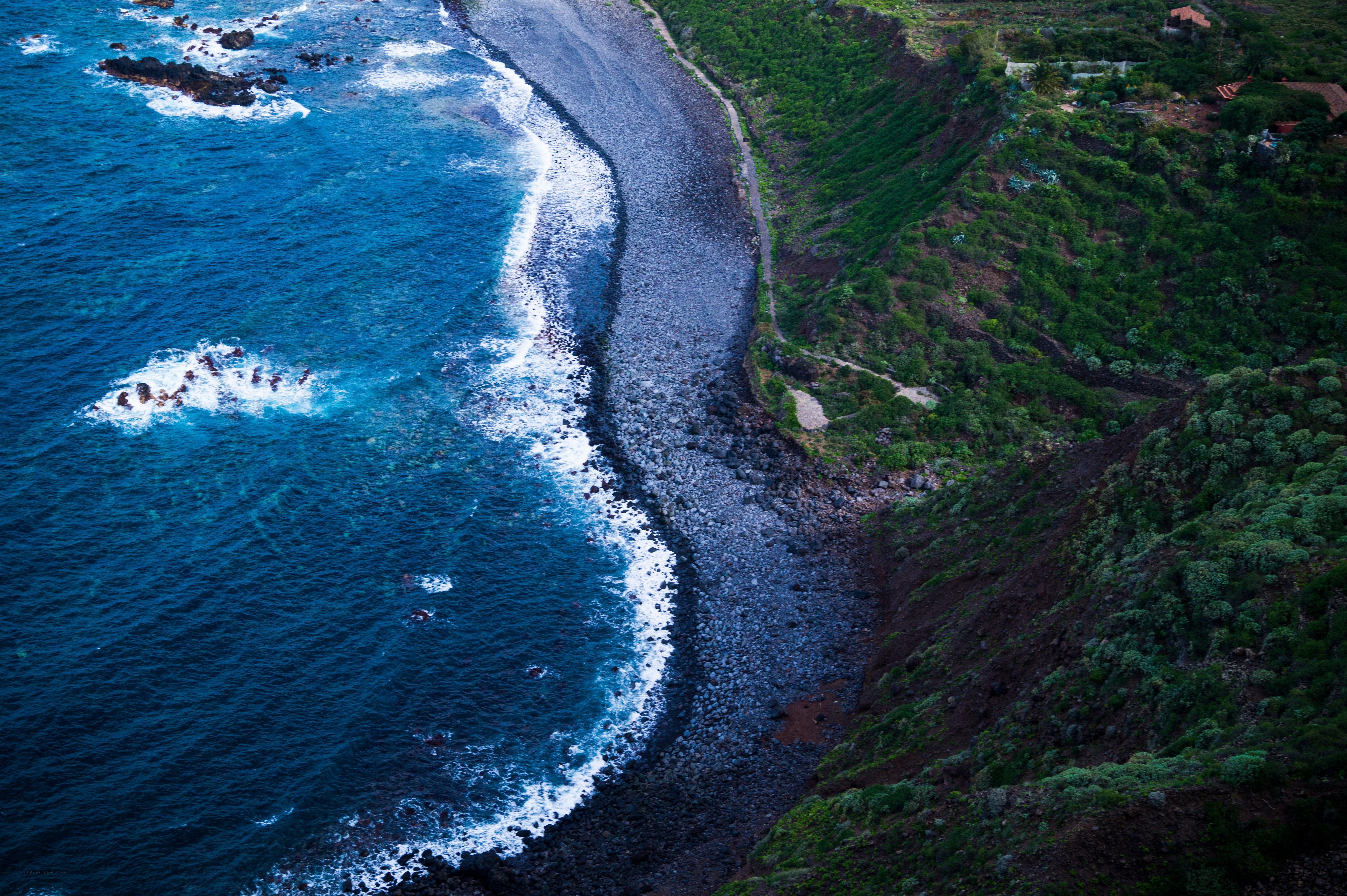 coastal cliffs and rocky shore