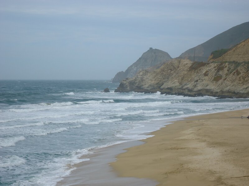 coastal cliffs and sandy beach